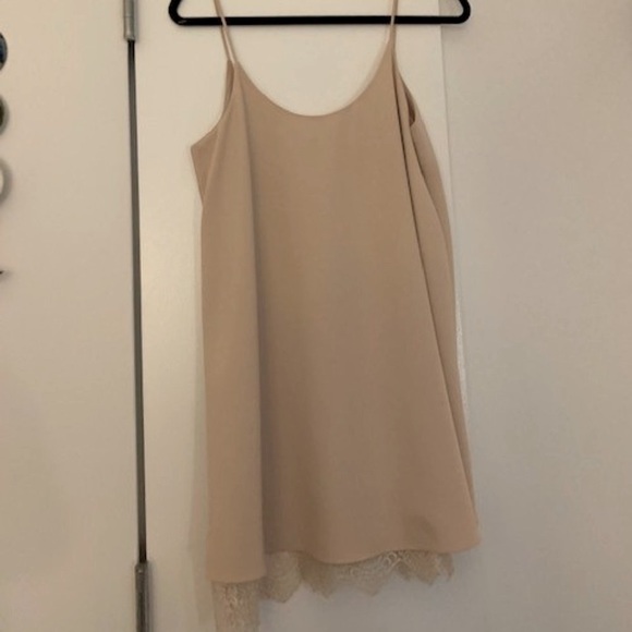 Zara Nude Spaghetti Strap Dress - Picture 2 of 5